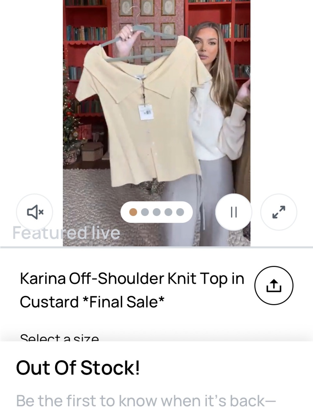 Crescent Cream Off-Shoulder Button-Front Sweater NWT Worth Collective Cardigan - Picture 5 of 5